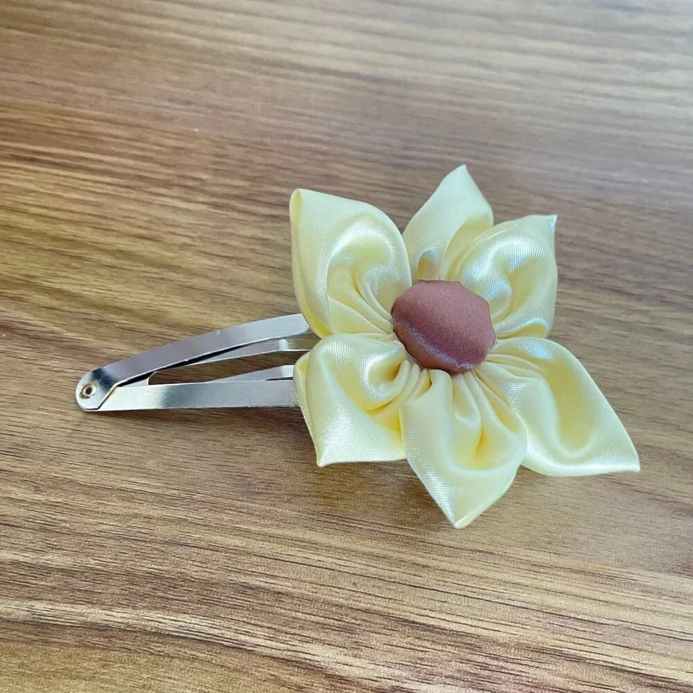 Flower Hair clip hair pin yellow sun flower